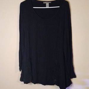 Women's Swing Tunic With Lace Panels